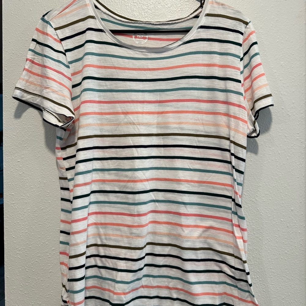 Maurices Multi-Striped Short Sleeve Tee